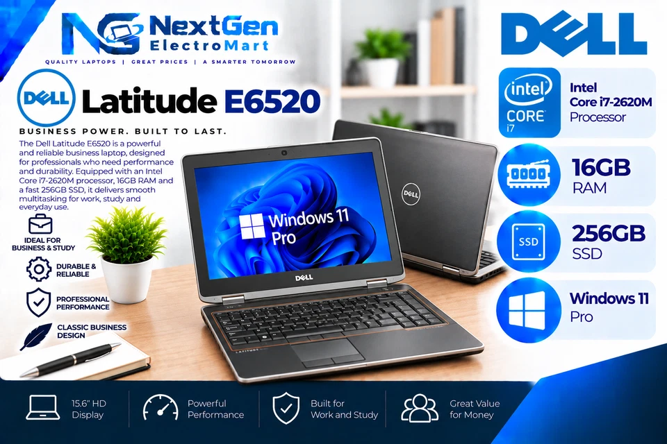 Dell Latitude E6520 · i7-2620M · 16GB · 256GB, photo 1 of 5