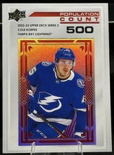Cole Koepke 2022-23 Upper Deck Series 2 Population Count 500 #PC-56 - Lightning