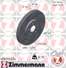 1x ZIMMERMANN Bremsscheibe BLACK Z 400.5553.54 für MERCEDES KLASSE W177 V177 AMG 1x ZIMMERMANN Bremsscheibe BLACK Z 400.5553.54 für MERCEDES KLASSE W177 V177 AMG