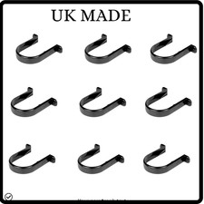 9 PACK 68mm Downpipe Clip Gutter Pipe Wall Bracket Support Black.