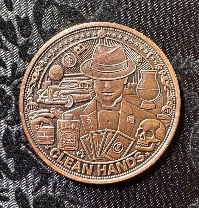Dirty Hands Clean Money 1 AVDP oz Copper