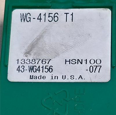 NEW Greenleaf WG-4156 T1 HSN100 Silicon Nitride Ceramic Grooving Insert