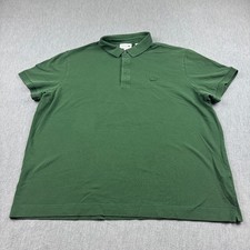 Lacoste Shirt Mens 8 3XL Green Regular Fit Polo Short Sleeve Golf Performance
