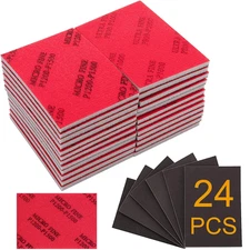 24 Pcs 320-2500 Grit Sanding Sponge Set, Ultra Fine Foam Sanding Pads, Wet Sandi