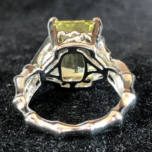 New - Wow! Victoria Wieck Yellow Topaz & Peridot Sterling Silver Ring Size 7.75 - Picture 5 of 13