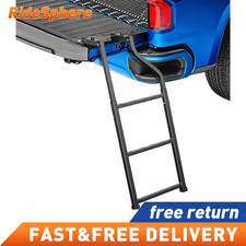 Universal Heavy Duty Foldable Tailgate Ladder Step For Pickup Truck Rear 300lbs