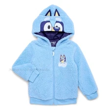 Bluey Costume Hoodie Jacket Toddler Boys Girl Zip Sweatshirt 12M 18M 2T 3T 4T 5T