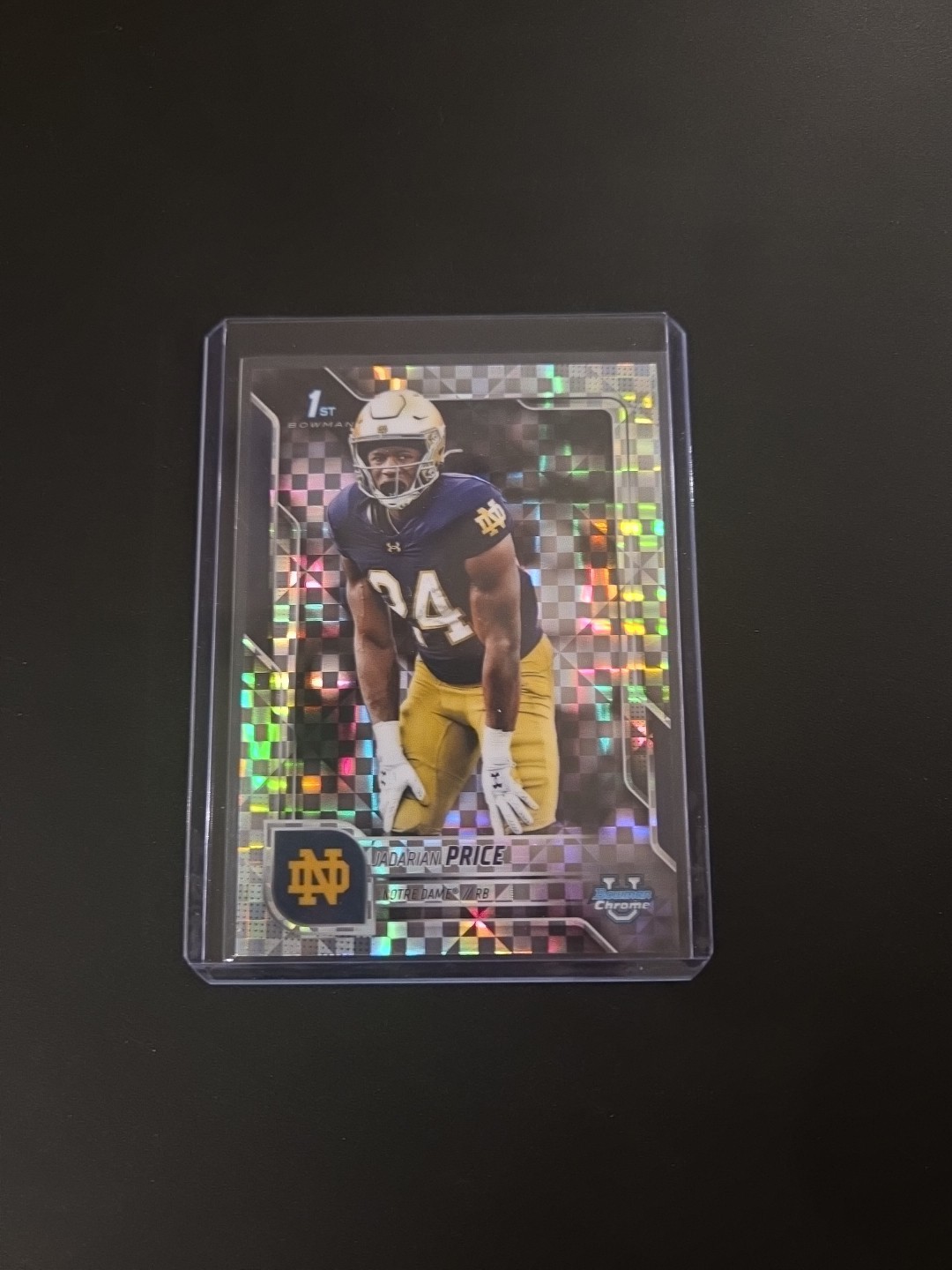 2025 Bowman U Chrome X-fractor Jadarian Price 1st Bowman Notre Dame