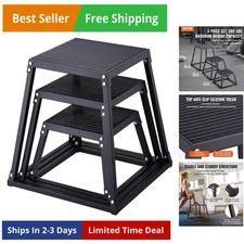 Plyometric Platform Box, Plyometric Jump Box, Fitness Steel Plyo Box for Home...