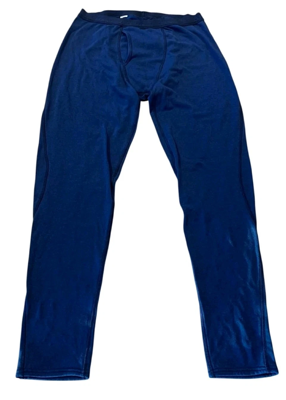 ​L.L.Bean Men’s Large Regular Expedition Weight Pants Blue Grid Fleece Base...