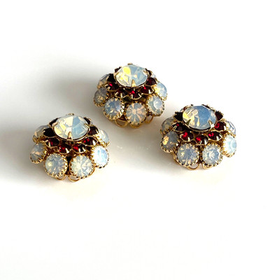 Rare Miriam Haskell, Parts For Repairs, 1930s Swarovski Centerpiece Rhinestones