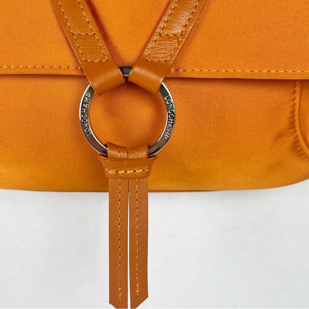 LONGCHAMP Burnt Orange Satin Rectangular Mini Bag… - image 4