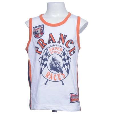Sky Blue, Tank­top, Größe: 128, Weiß/Orange/Blau, Baumwolle/Viskose, Print #RGz