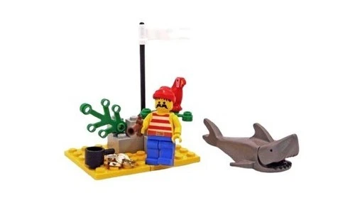 LEGO 1481 Pirates Desert Island 1991 Complete w/ Minifig & Instructions