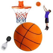 Silent Basketball, Dribble Dream Basketball and Hoop Set, Foam orange