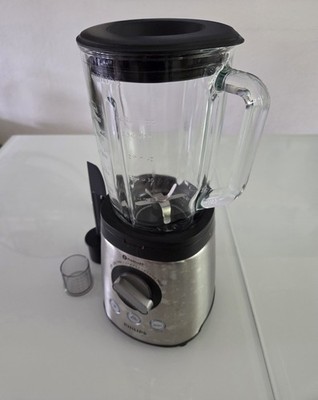 Philips Pro Blend 6 Standmixer, Smoothie Maker, Shaker, Glas, Silber, 2L