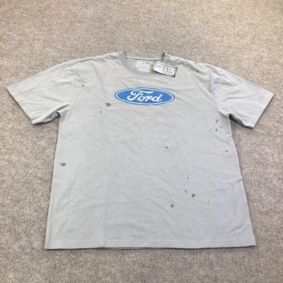 Ford Goodie Two Sleeves Shirt Mens Medium Gray Genuine Parts Logo Tee Tagless