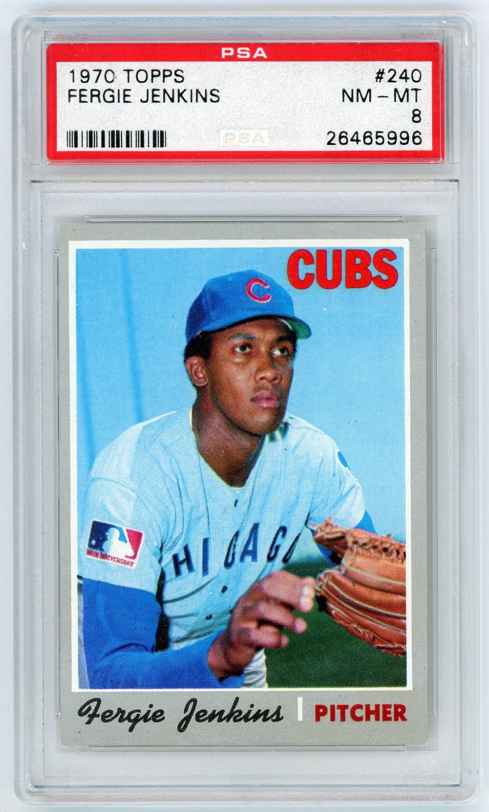 1970 Topps FERGIE JENKINS Chicago Cubs #240 PSA 8 NM/MT Condition