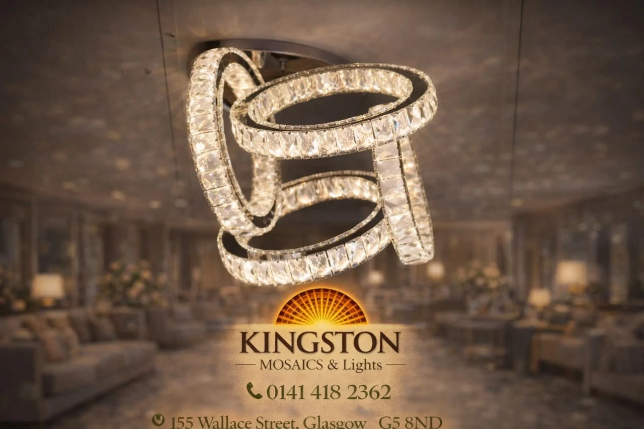 Luxury Crystal Spiral LED Ceiling Light – Modern Chrome Chandelier - 02 Sizes - Picture 1 of 7