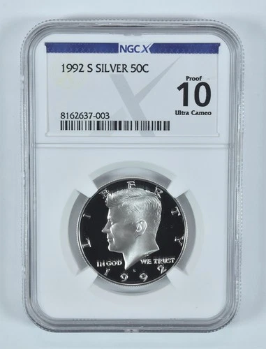 1992-S Kennedy Half Dollar Silver Proof 10 UCAM NGC X NGCX *0942