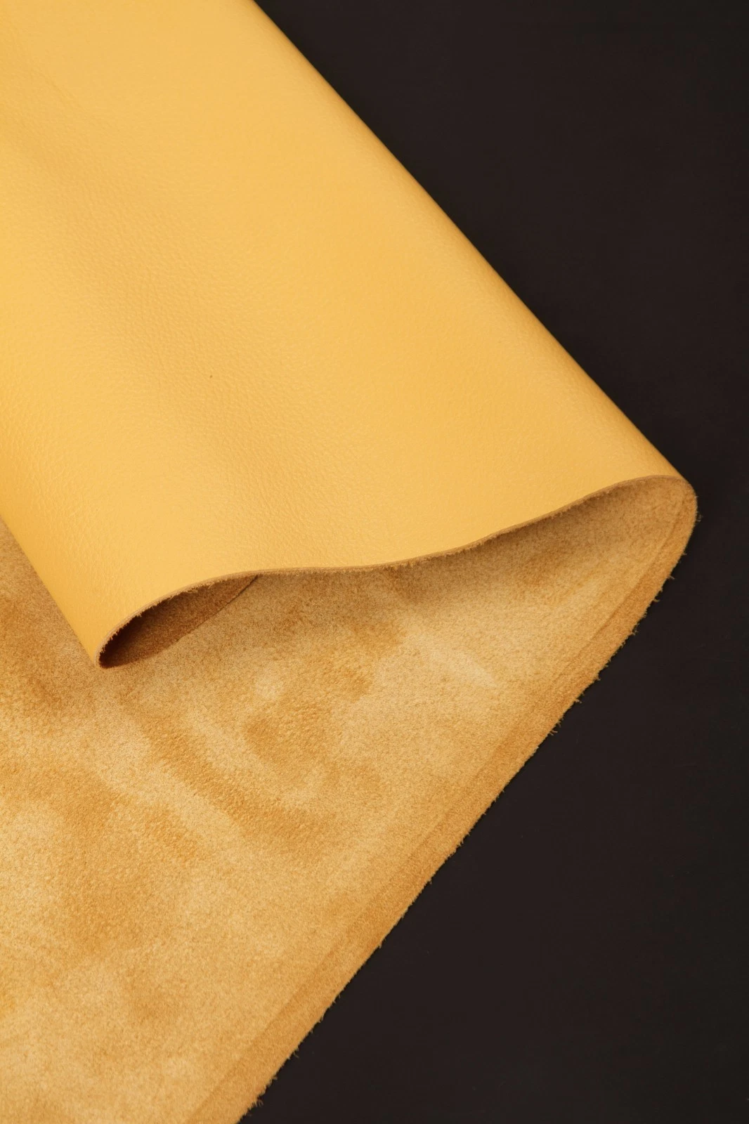 Yellow Full Grain Genuine Leather Hide – Upholstery 0.8-1.2mm (2-3oz) Soft Tiana