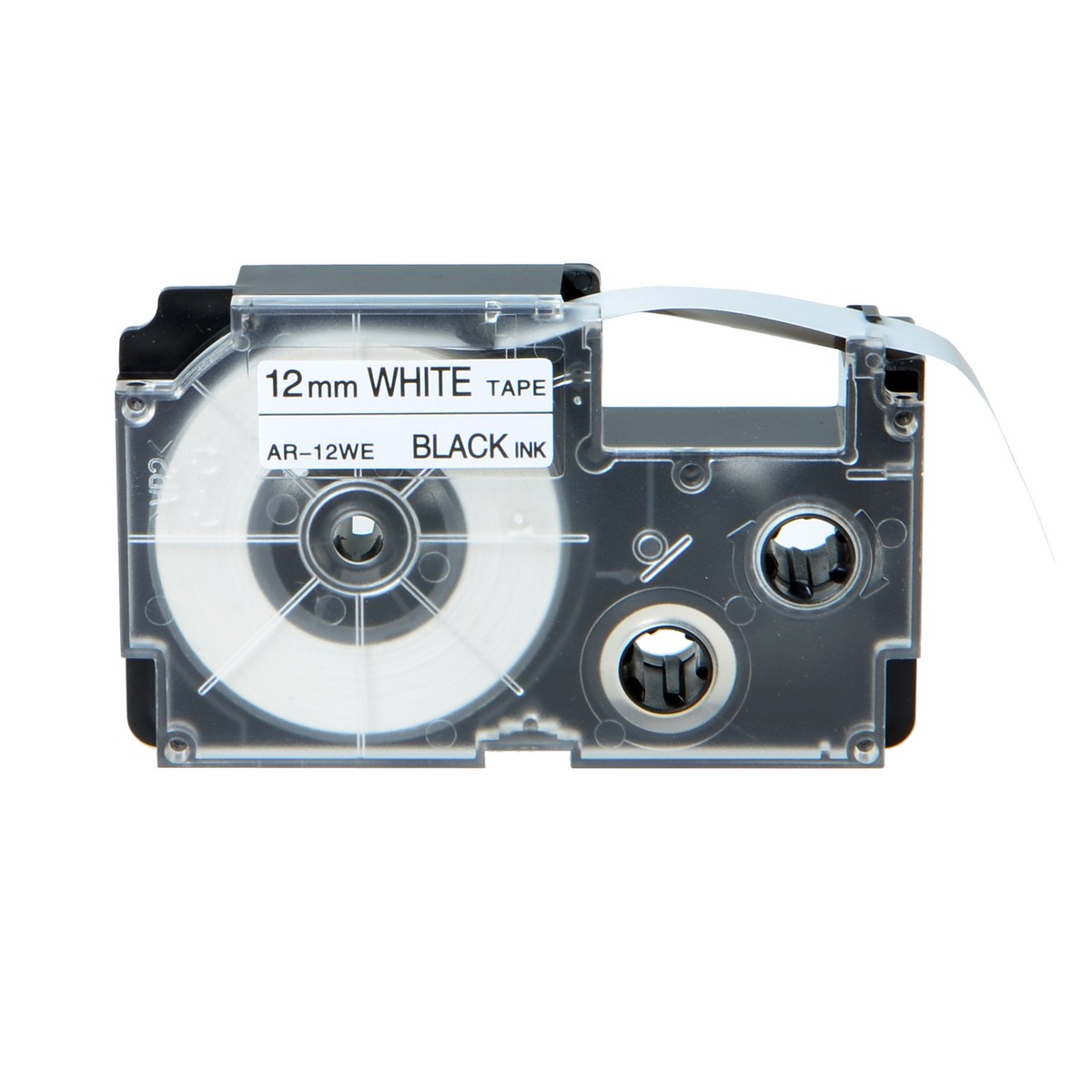 2 Pack XR-12WE Black on White Label Tape for Casio KL-750 EZ