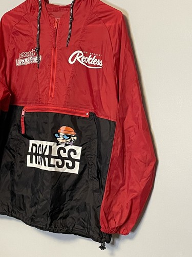 Young & Reckless Dexter’s Laboratory Windbreaker Men's Medium M RCKLSS Red Black - Picture 2 of 9