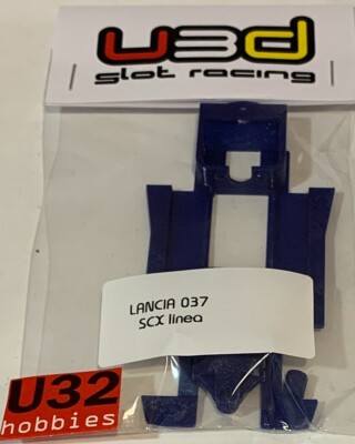 U3D Chassis 3D Lancia 037 Blaue Linie Scalextric
