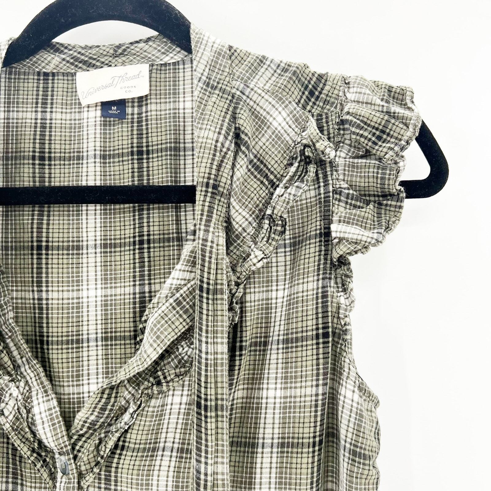 Universal Thread Button Down Blouse Womens Size M… - image 3