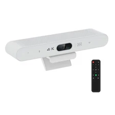 TOALLIN 4K Webcam Conference Camera Bar with AI Auto-Framing, Speaker & Mic