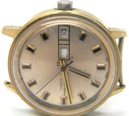 CD222 mens 1972 Vintage Timex Marlin Manual Poker Chip Dial Old Watch Parts lot