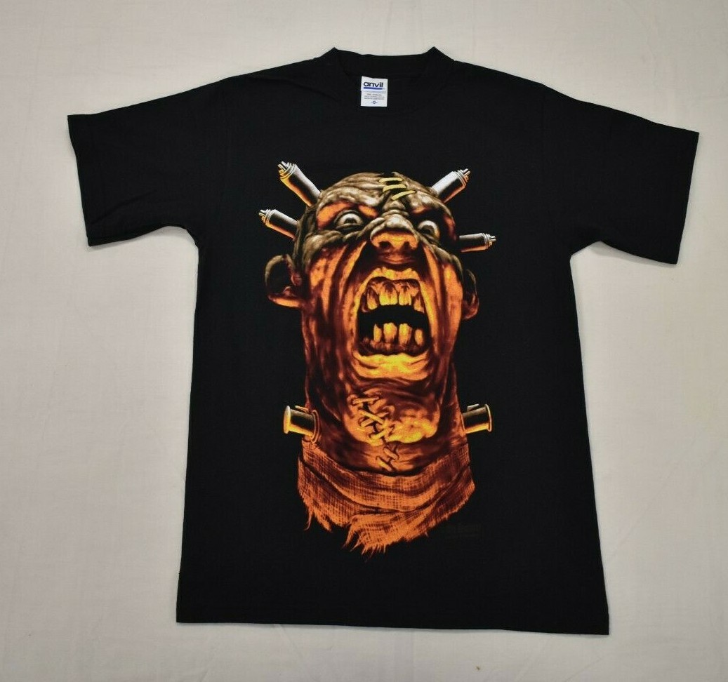 Wes Benscoter Mens Frankenstien Horror Gothic Black Tee Shirt New 
