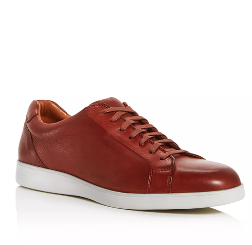Lace Up Sneakers Cognac Leather 