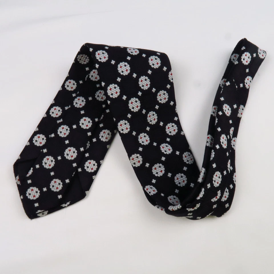 Gravata Master masculina medalhão preto vermelho branco 56x3,5 - Imagem 4 de 4