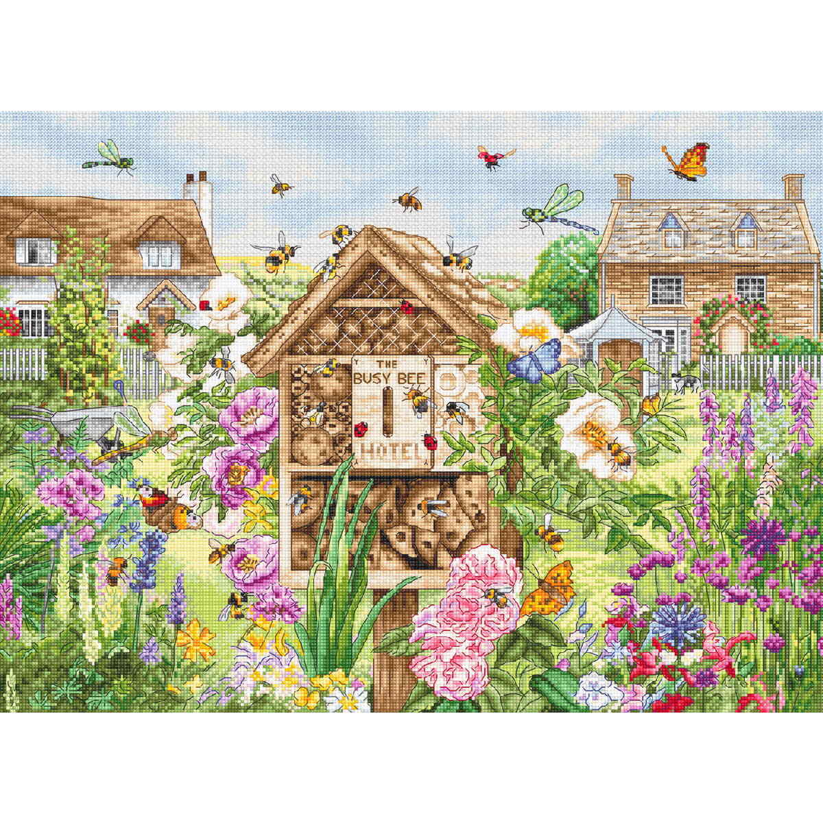 Letistitch counted cross stitch kit ""Busy Bee Hotel"", 30x41cm, DIY