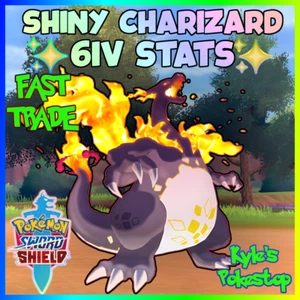 ✨ 6IV Charizard brillant ✨ Épée de Pokémon & Bouclier Ev'd -Head prêt rapide 🚀