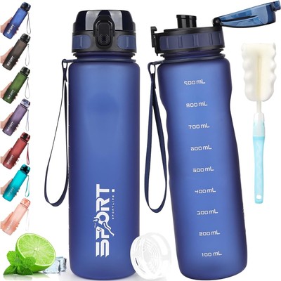 Trinkflasche Wasserflasche, Sport, 1L, BPA Frei, auslaufsicher, Camping
