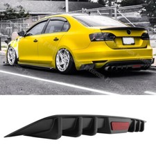 For Vw Jetta Mk6 Mk6.5 Mk7 Rear Diffuser 6 Fins Bumper Lip Splitter Spoiler Kit