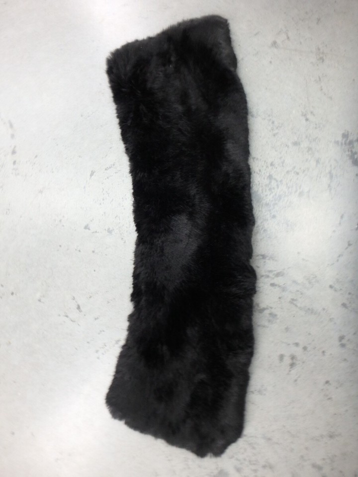 Sheared Beaver Faux Fur collar / scarf Black for Winter Coat Jacket