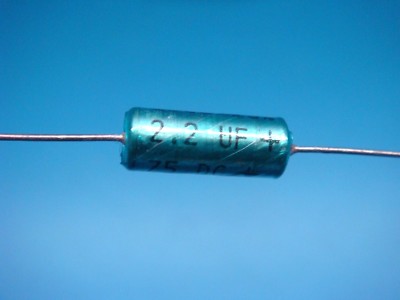 (1) SPRAGUE 150D225X9006B2 2.2uF 75V 10% AXIAL TANTALUM POLARIZED CAPACITOR