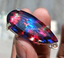 Natural Ammolite 75 Ct EGL Opal-Like Organic Doublet 925 Silver Pendant 4OUS