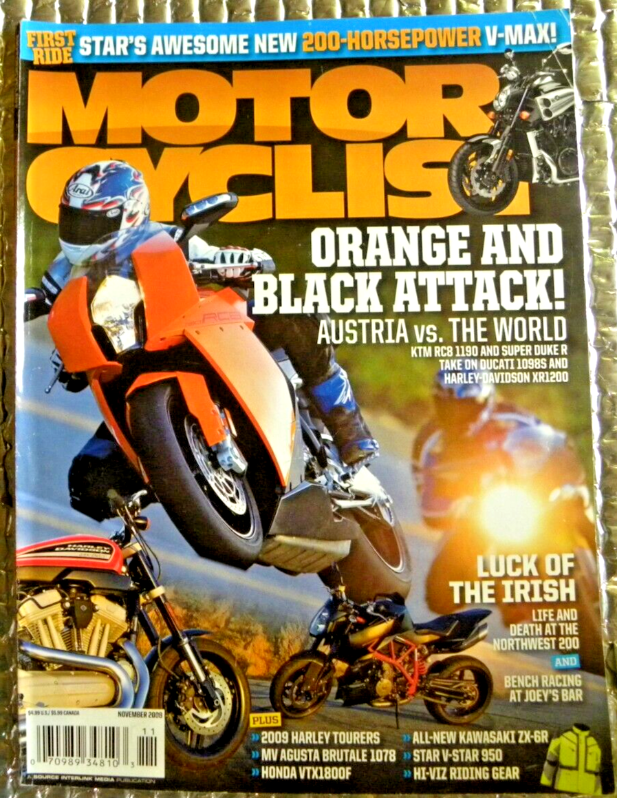 スーパースター Motorcyclist Magazine November 2008 Orange & Black Attack Austria