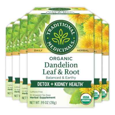 Traditional Medicinals Organic Dandelion Leaf & Root Tea, .99oz (28g)