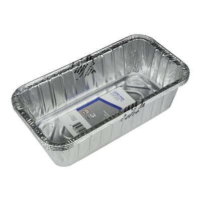 Home Plus D51030 Silver Aluminum Loaf Pan 8 Lx3-3/4 Wx2-3/8 D in. (Pack of 12)