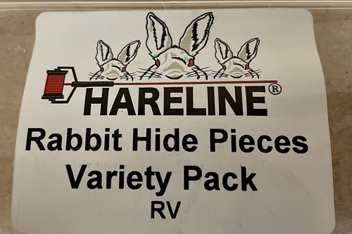 RABBIT HIDE PIECES VARIETY PACK by HARELINE DUBBIN. FLY TYING MATERIAL. - Picture 4 of 4
