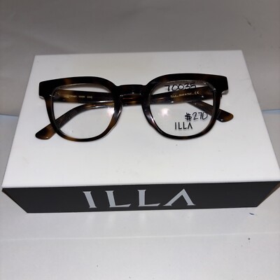 ILLA VANNI TORTOISE 48/24/135 EYEGLASSES FRAMES ONLY/ MADE IN ITALY   CASE