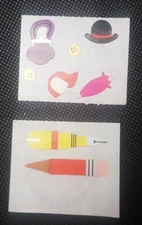 Mrs. Grossman's Vintage 80's 1983 Stickers Purse Hats Umbrella Buttons