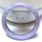 Certified Grade A Lavender 56-57mm Natural Burma Jade jadeite Bangle Bracelet
