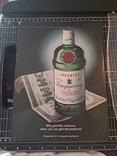 Tanqueray Gin Print Ad 1980 8x11 Vintage  Great To Frame 