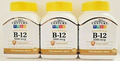 21st Century Vitamin B12 5000mcg High Potency Tablets 330ct  -Exp. Date 02/2028